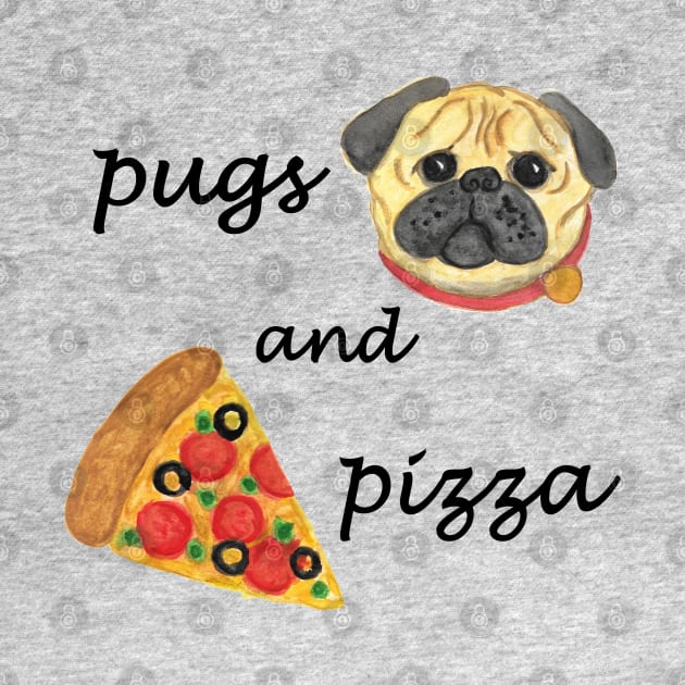 Pugs and Pizza by julieerindesigns